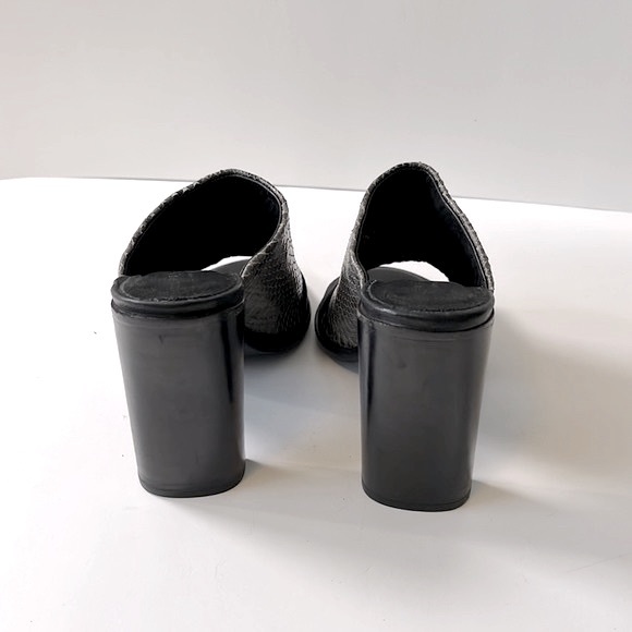 Rag & Bone 'Tristan' Suede Snake Print Leather Mule Sandals, Black, size 6.5 - Picture 10 of 16